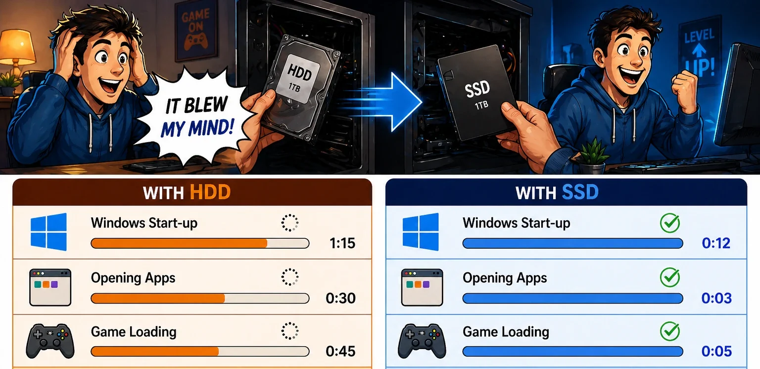 hdd to ssd upgrade performance comparison