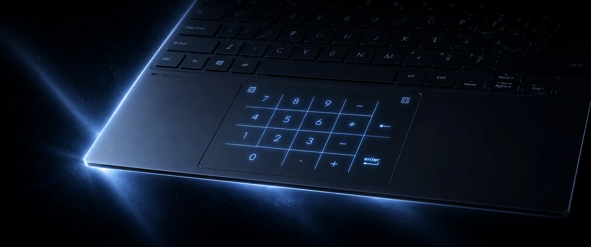ASUS Zenbook 14 UX425 illuminated NumberPad touchpad feature