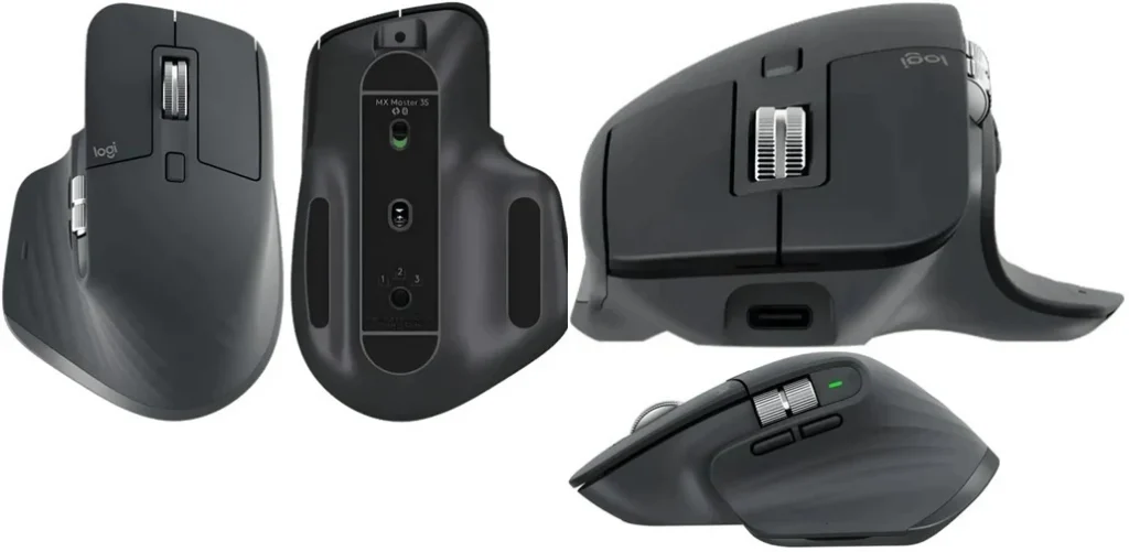 Logitech MX Master 4 Review 2026 Logitech MX Master 4 mouse shown from multiple angles